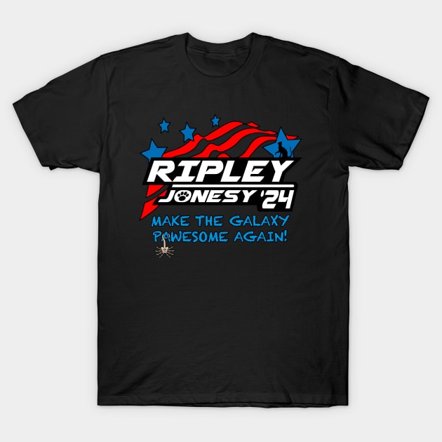 Ripley & Jonesy Political Campaign T-Shirt by BoneheadGraphix